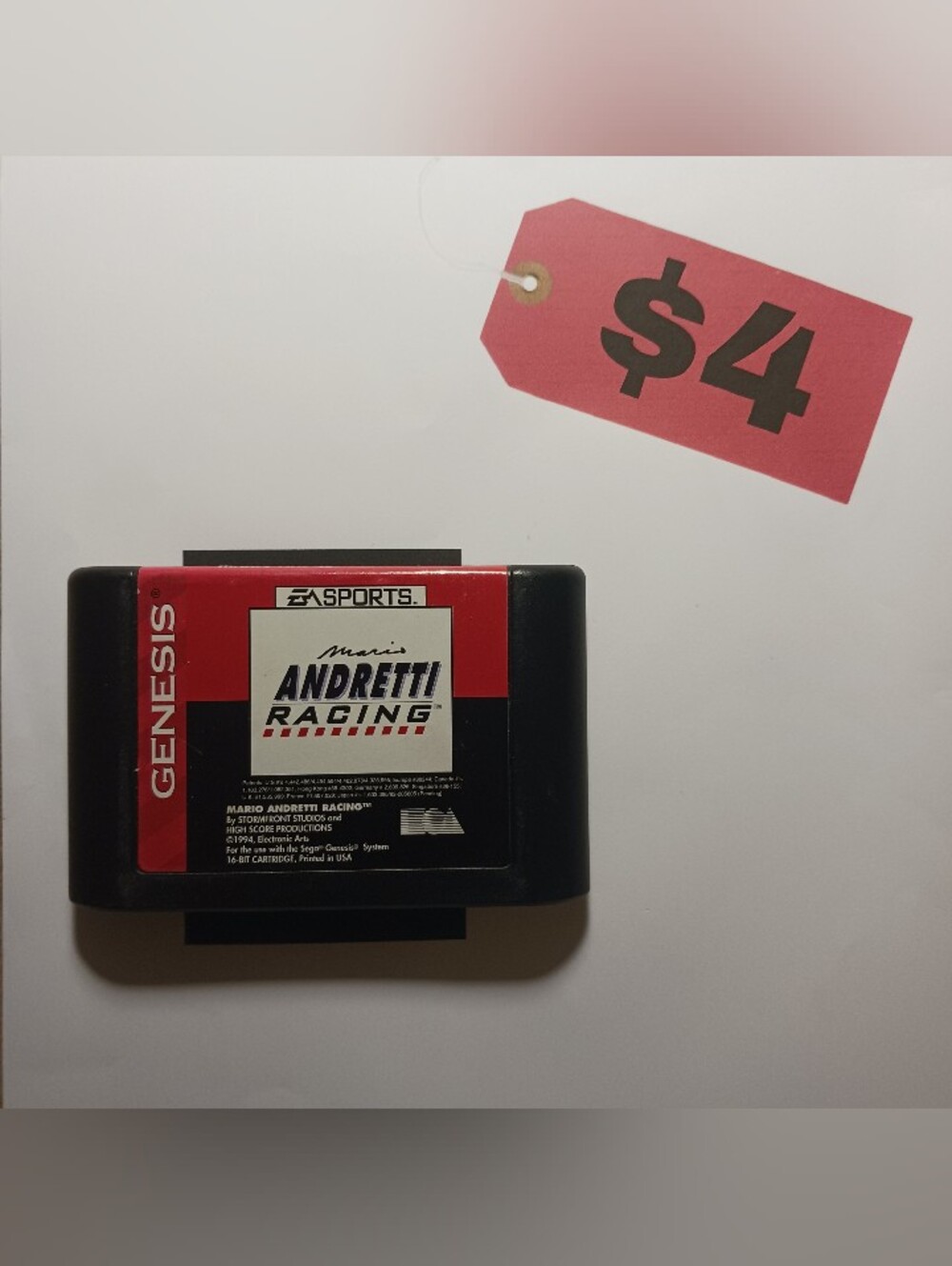 Sega Genesis Mario Andretti Racing 1994 Cartridge Only